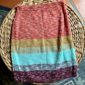 Striped pencil skirt